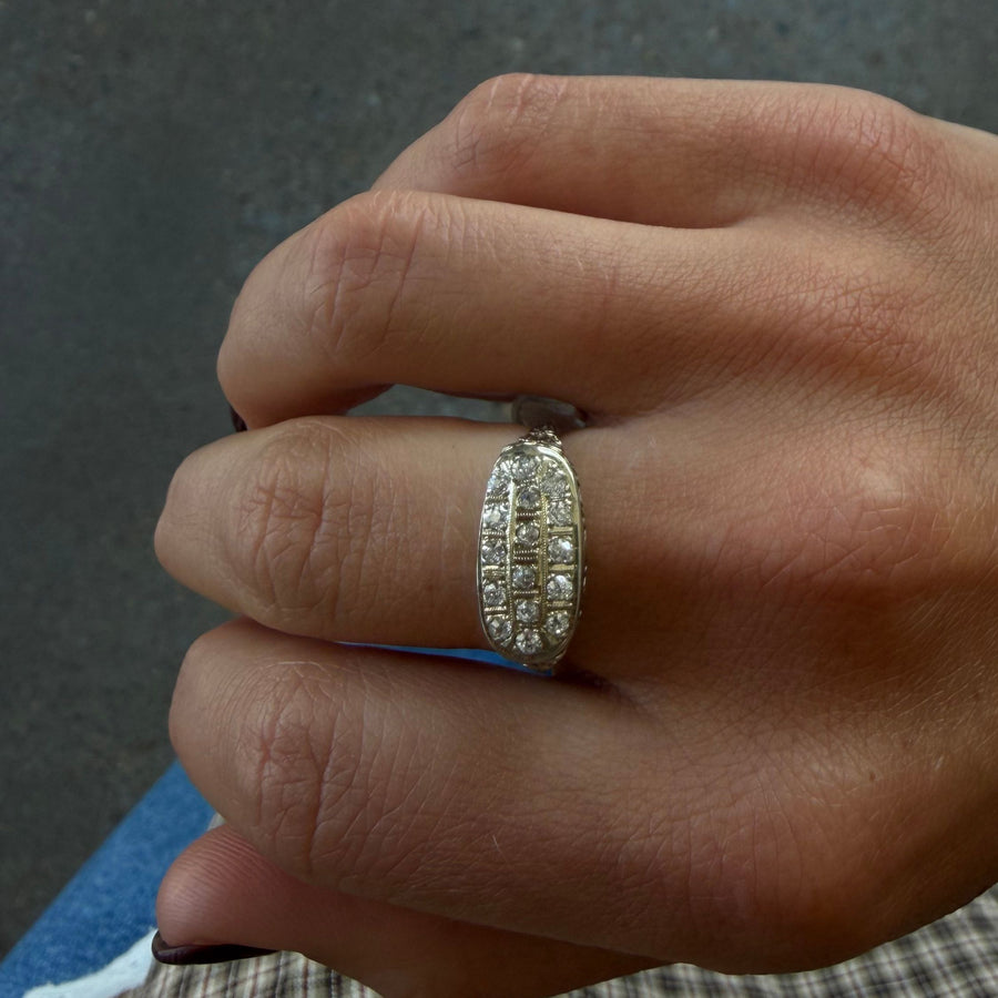 Vintage Cut East-to-West Oval Statement Ring - Consider the Wldflwrs