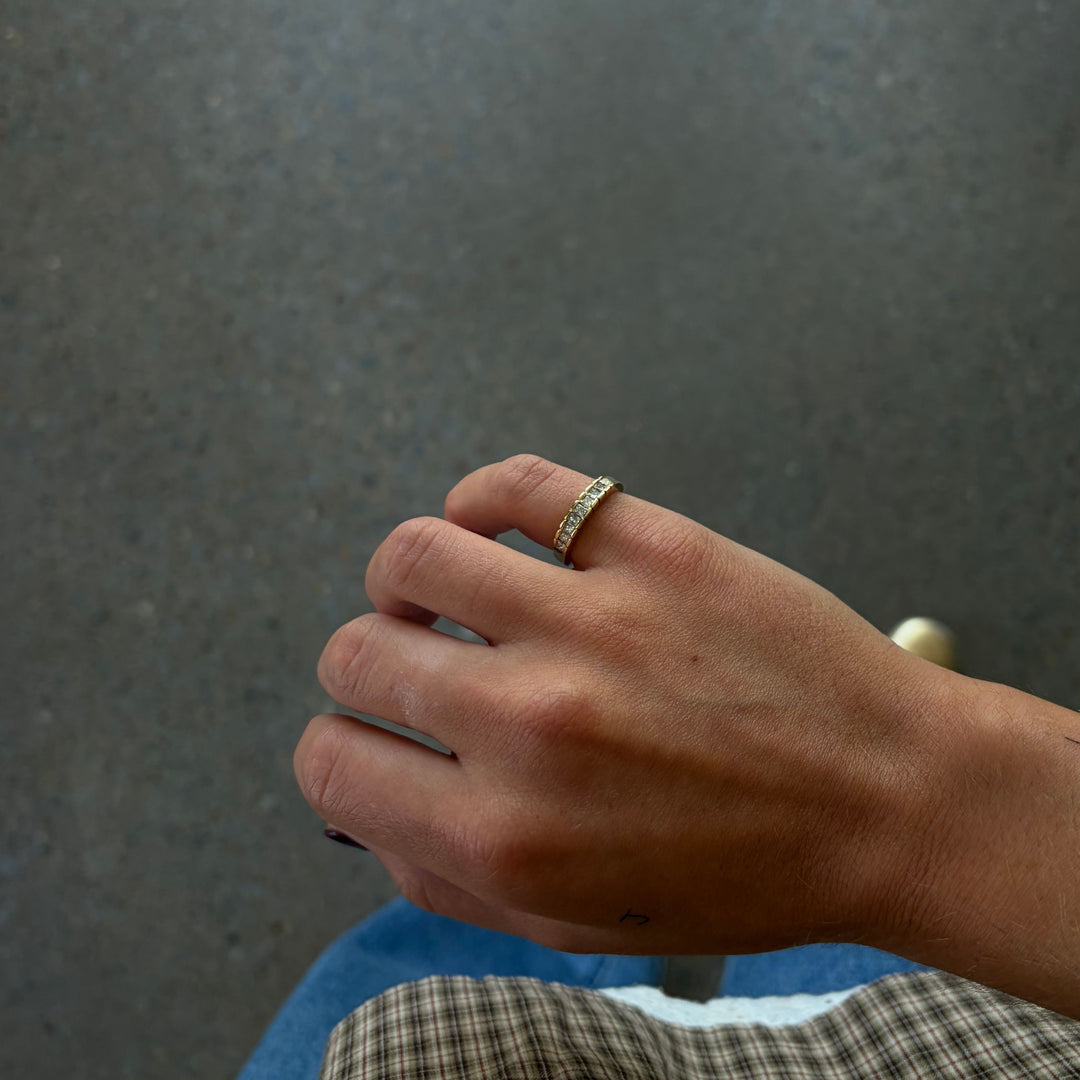 Platinum Baguette Cut Channel Eternity Band - Consider the Wldflwrs