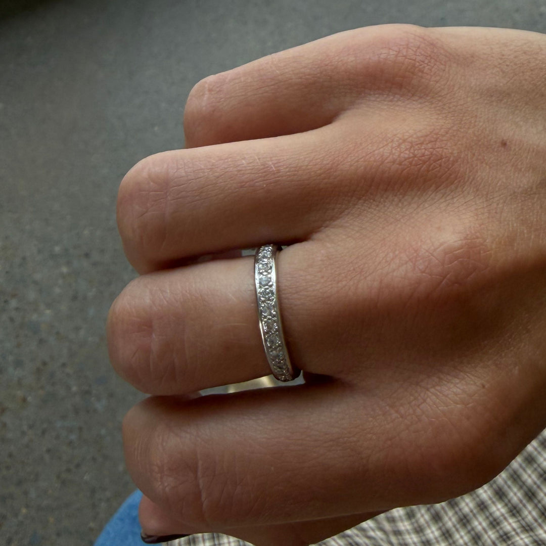 Bead Set Eternity Diamond Ring - Consider the Wldflwrs