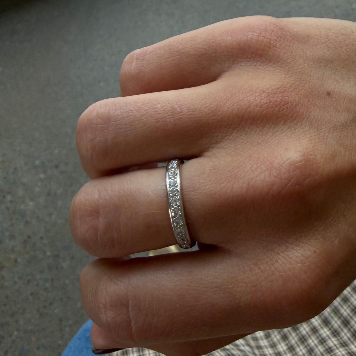 Bead Set Eternity Diamond Ring - Consider the Wldflwrs