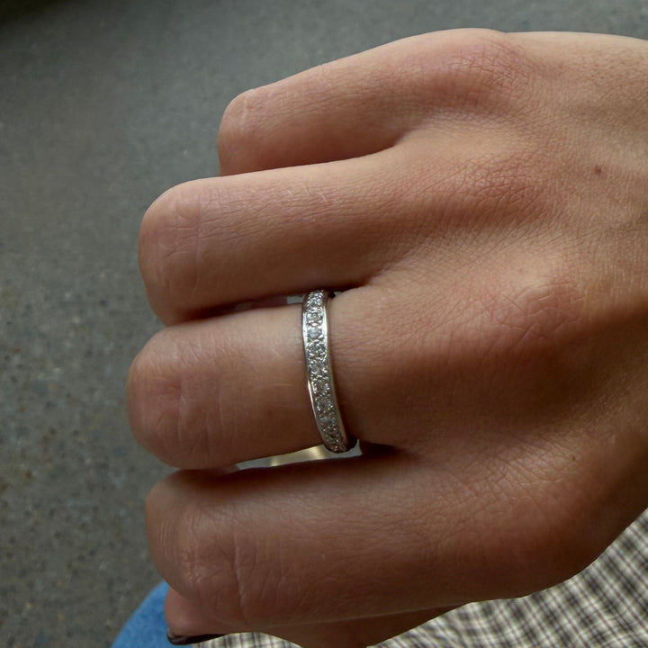 Bead Set Eternity Diamond Ring - Consider the Wldflwrs