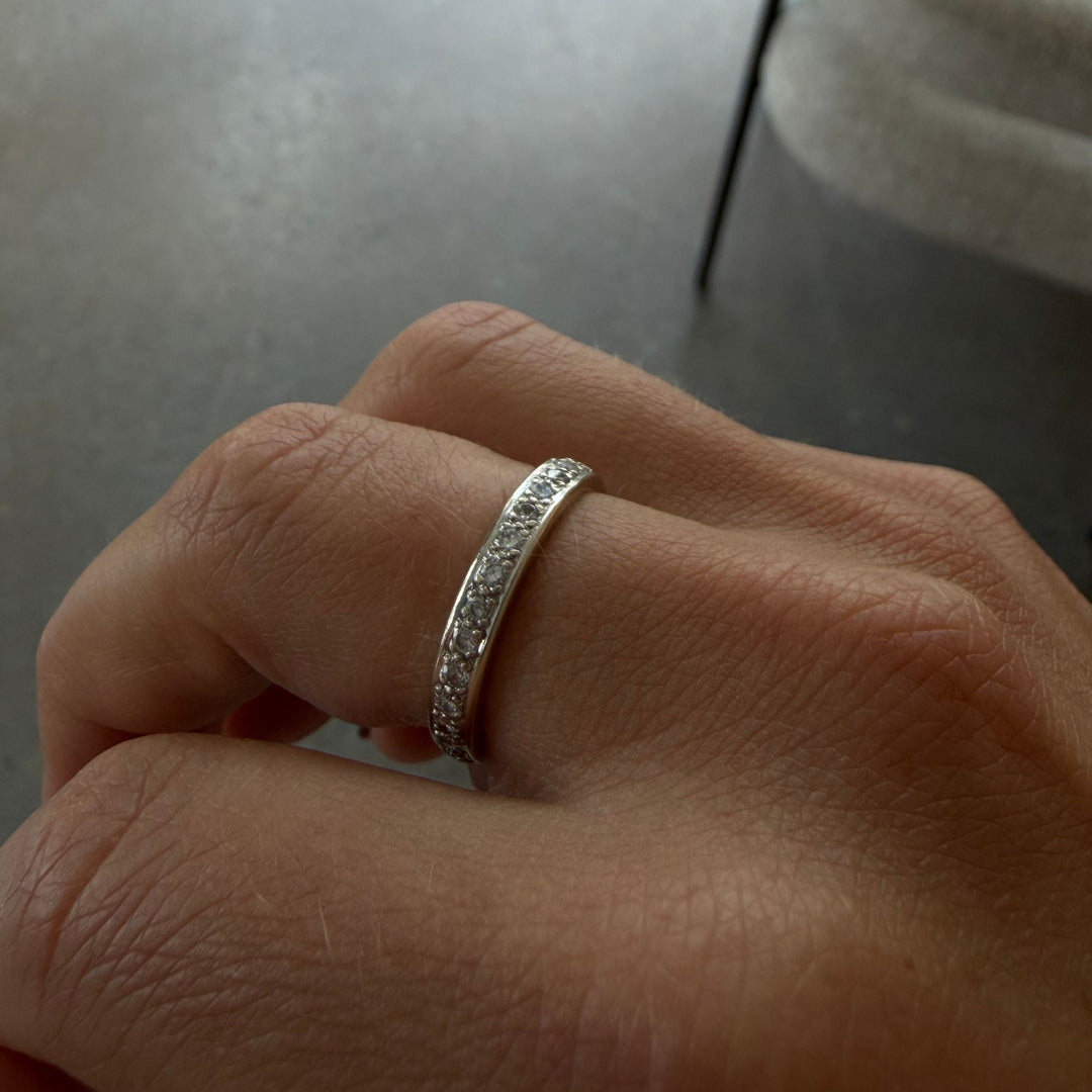 Bead Set Eternity Diamond Ring - Consider the Wldflwrs