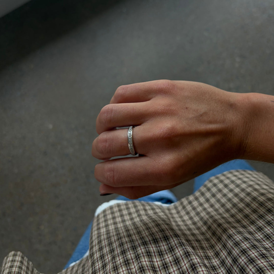 Bead Set Eternity Diamond Ring - Consider the Wldflwrs