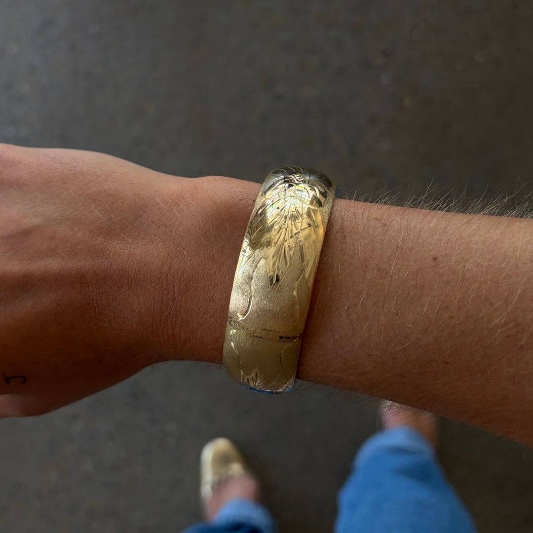 Thick Flower Bangle - Consider the Wldflwrs