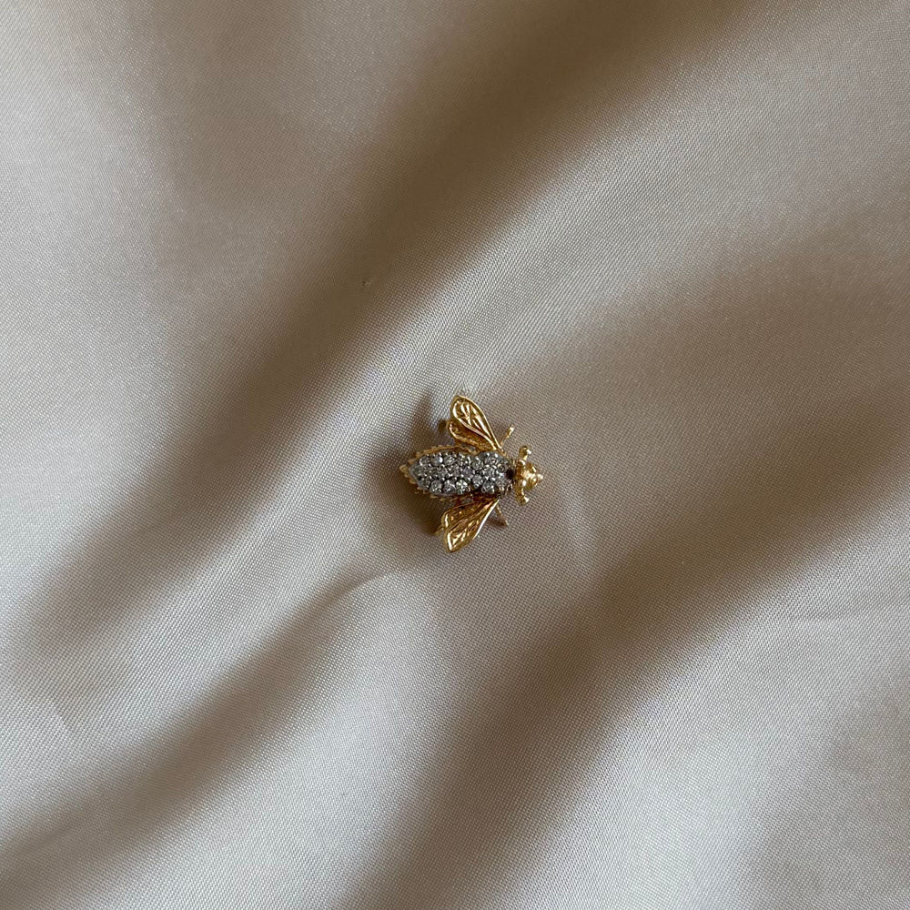 Diamond Bee Brooch - Consider the Wldflwrs