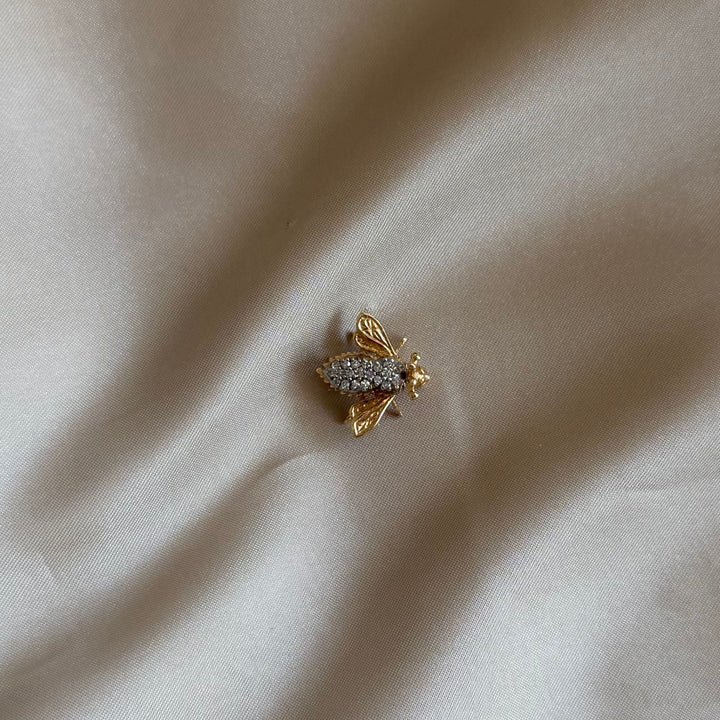 Diamond Bee Brooch - Consider the Wldflwrs