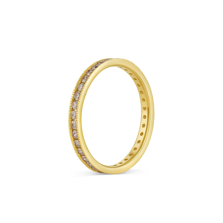 Champagne Diamond Pea Pod Eternity Ring - Consider the Wldflwrs