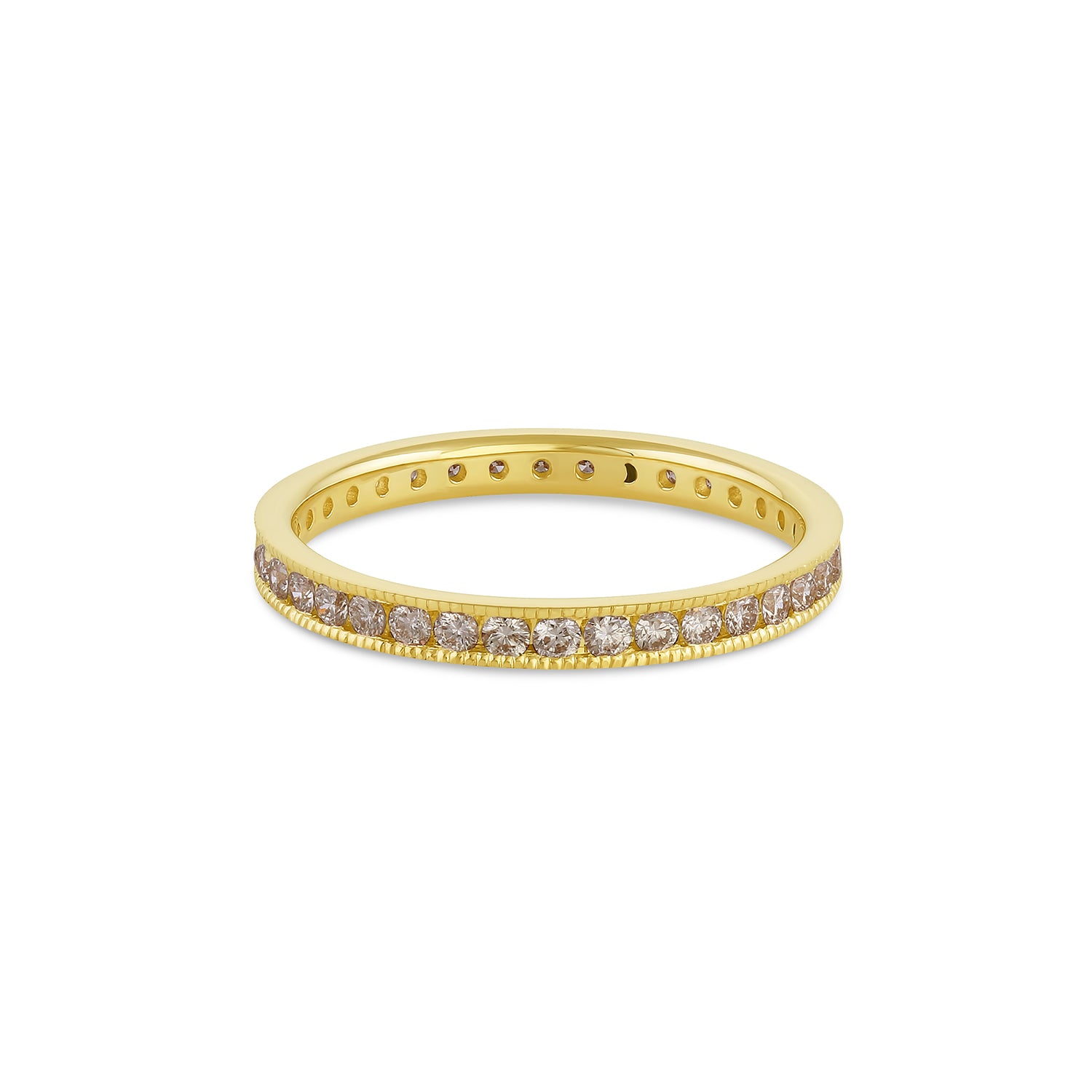 Champagne Diamond Pea Pod Eternity Ring - Consider the Wldflwrs