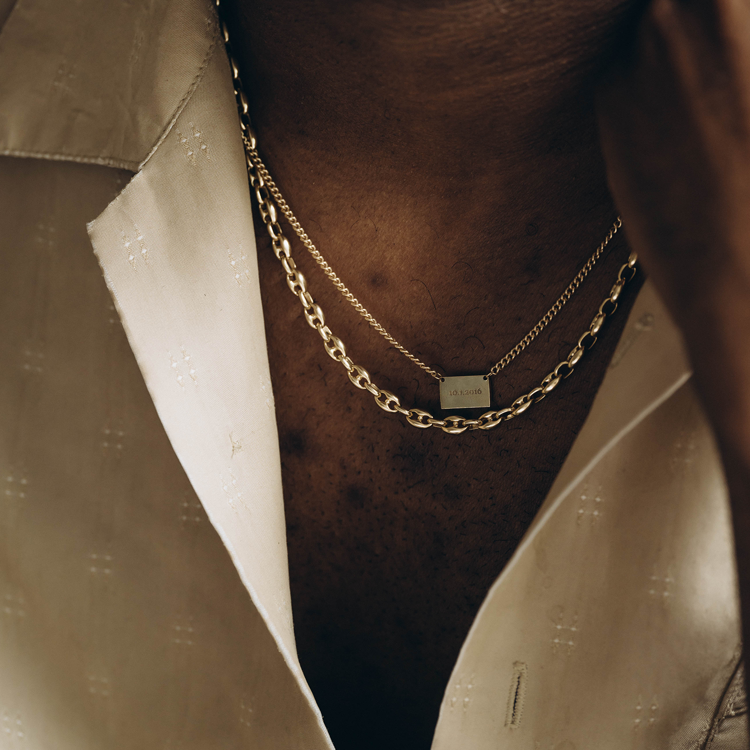 Golden Envelope Curb Necklace - Consider the Wldflwrs