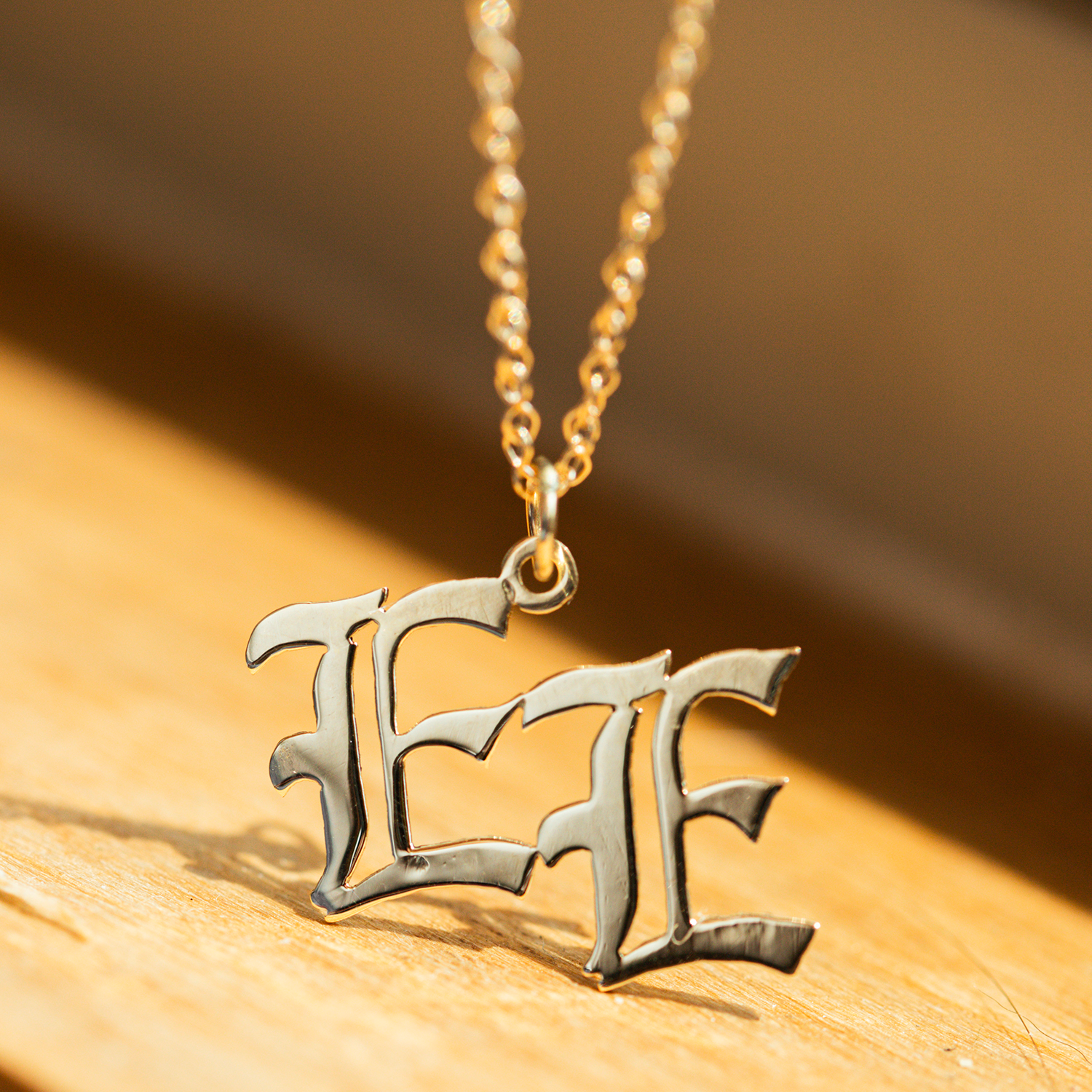 Old English Initial Necklace - Consider the Wldflwrs