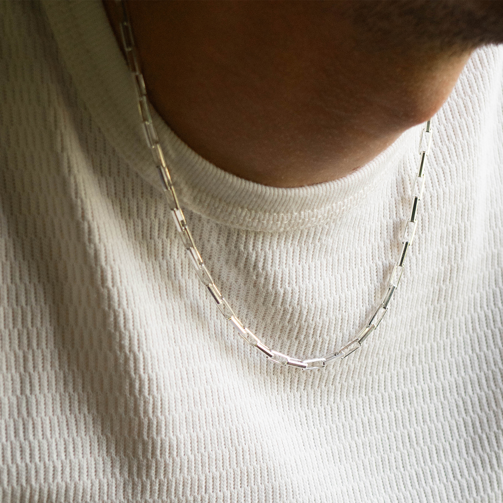 Silver Long Link Necklace - Consider the Wldflwrs