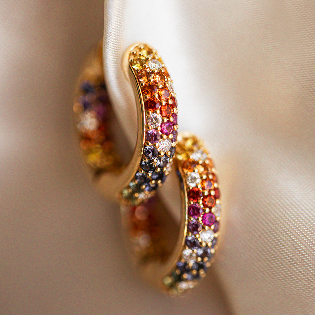 Rainbow Hoop Earrings - Consider the Wldflwrs