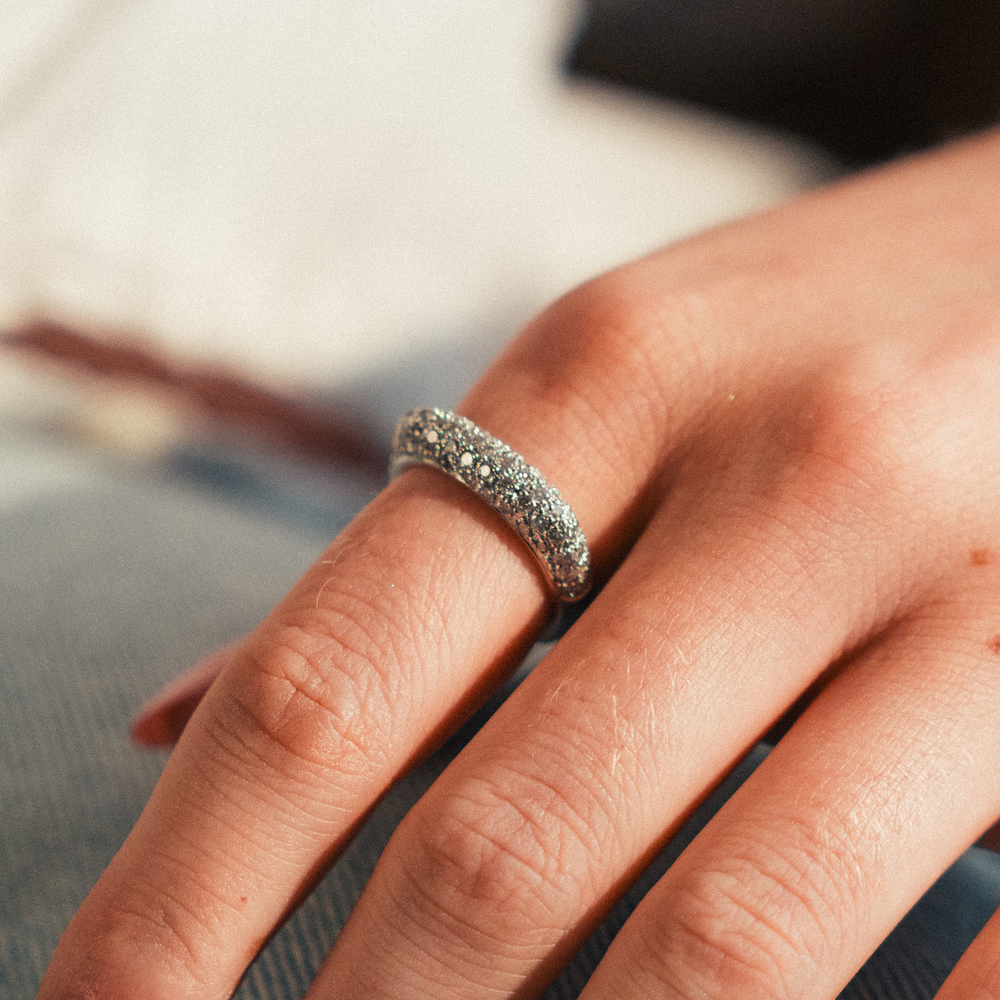 Cobblestone Square Diamond Ring - Consider the Wldflwrs