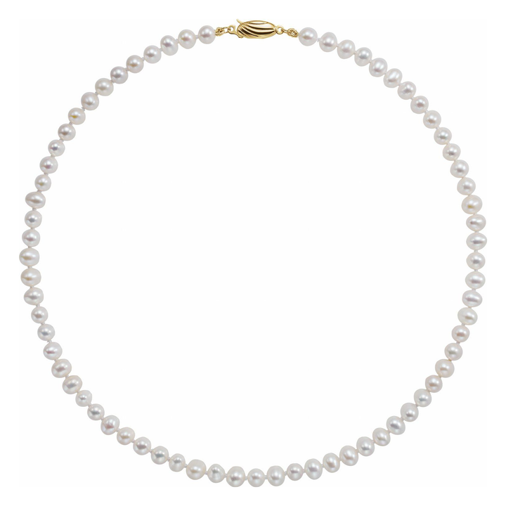 Cultured White Freshwater Pearl Necklace - Consider the Wldflwrs