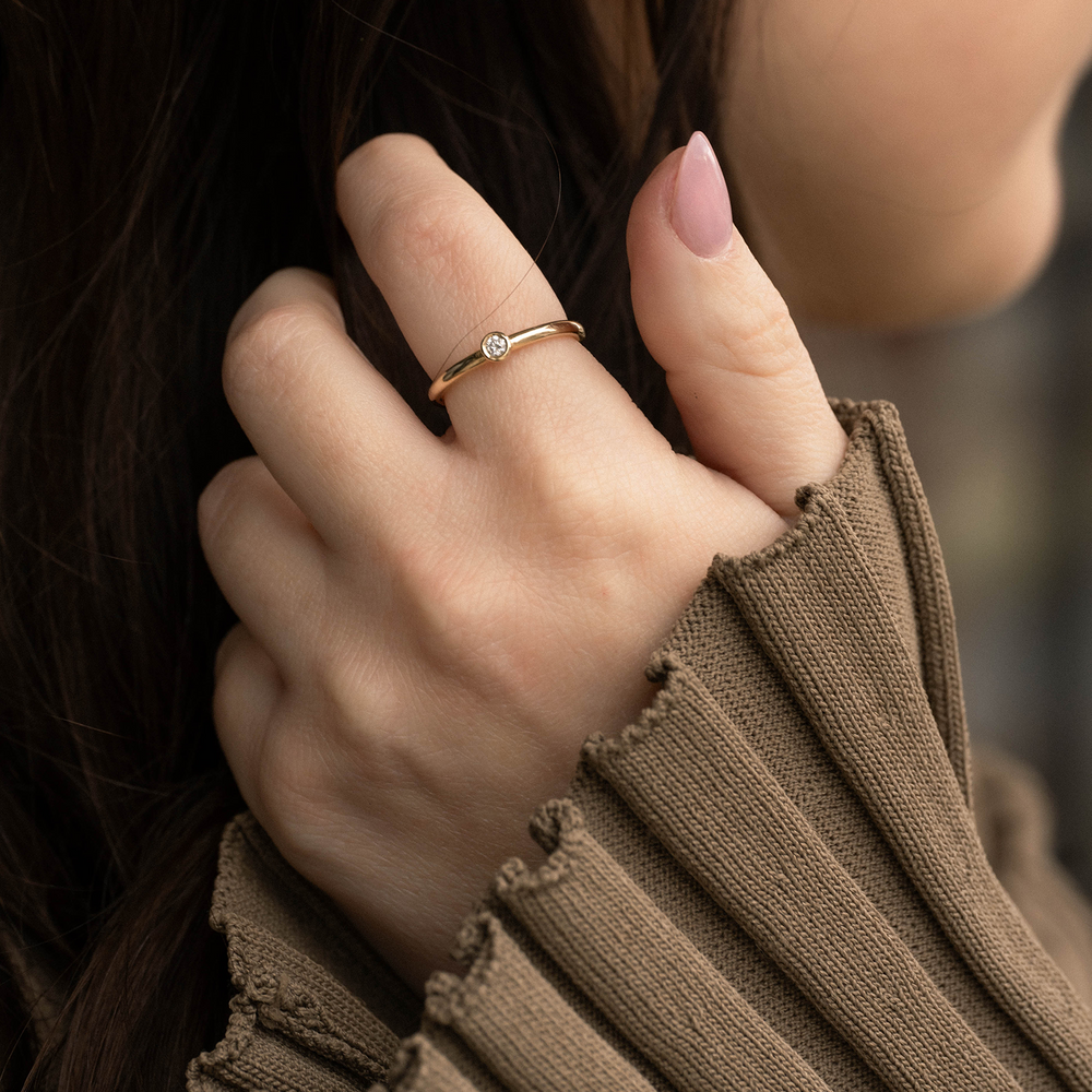 Bubble Bezel Birthstone Stacker - Consider the Wldflwrs