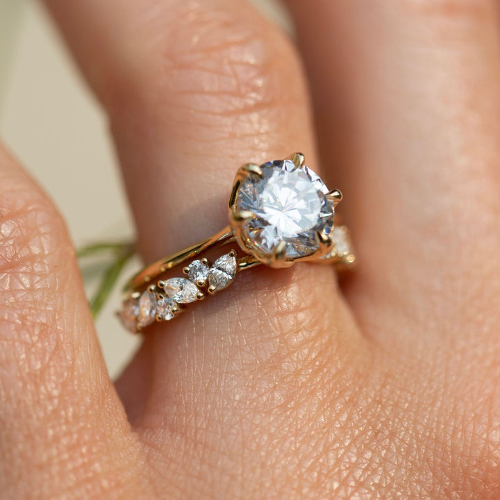 Marquise Cluster Gap Ring (Earth Mined) - Consider the Wldflwrs