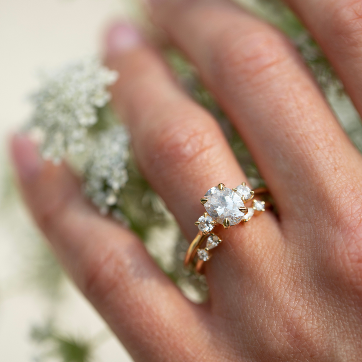 Pear Blossom Cuff Diamond Ring (Lab Grown) - Consider the Wldflwrs