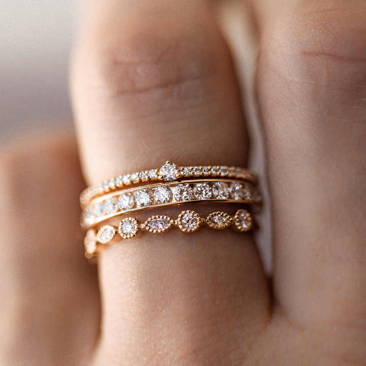 Medium Pea Pod Diamond Ring (Lab Grown) - Consider the Wldflwrs