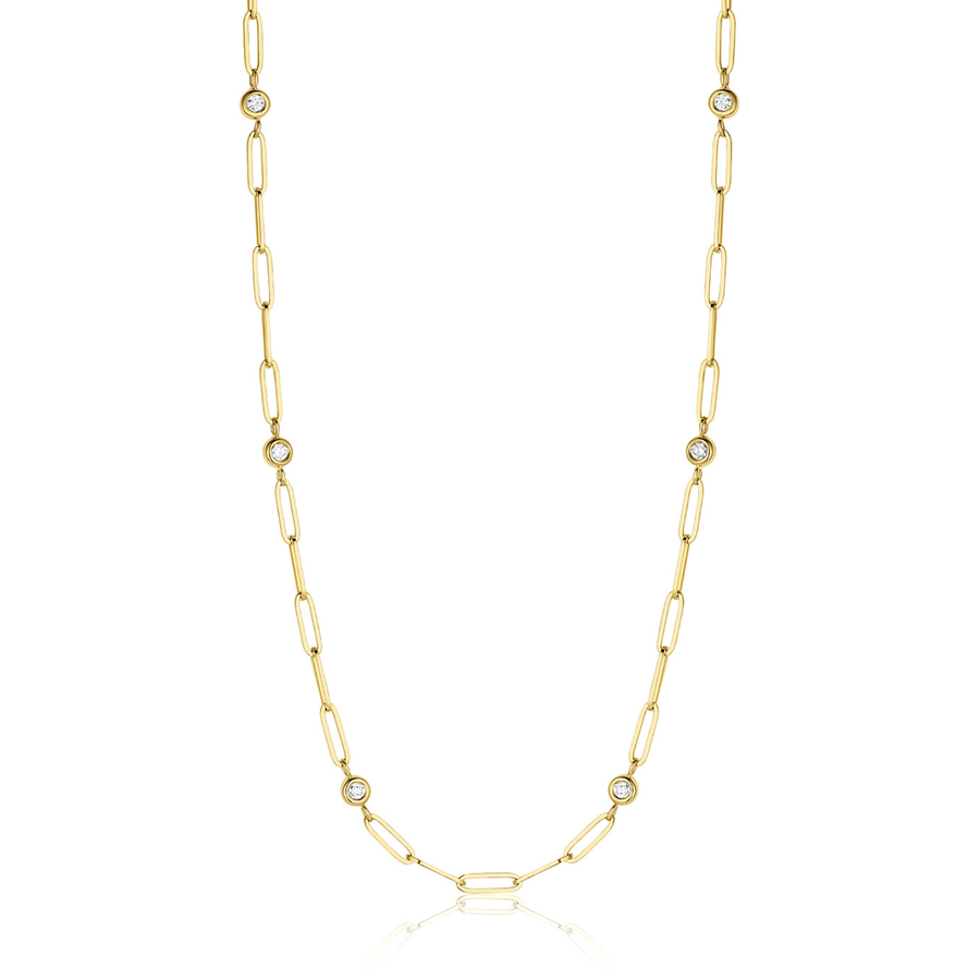 Forget Me Not Brilliant Cut Diamond Necklace - Consider the Wldflwrs
