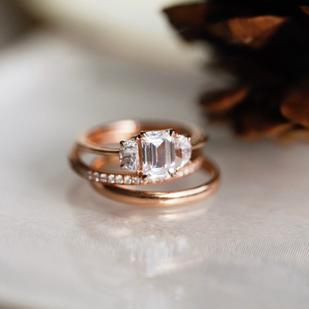 Varsha Engagement Ring (Lab Grown Side Diamonds) - Consider the Wldflwrs