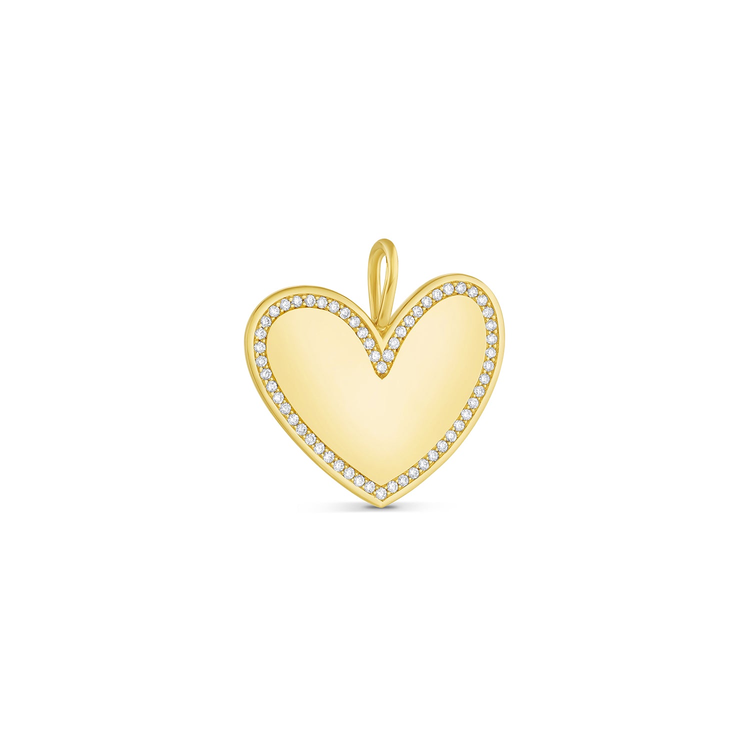 Extra Large Pavé Heart Charm - Consider the Wldflwrs