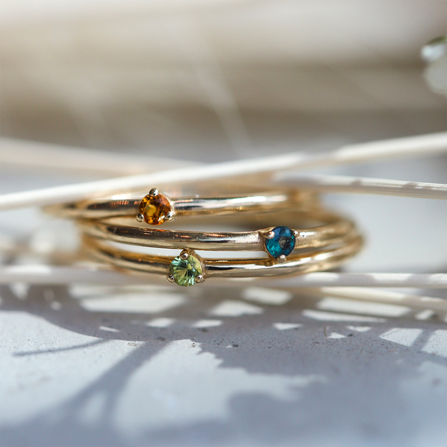 Birthstone Stacker Rings Consider the Wldflwrs CTWF