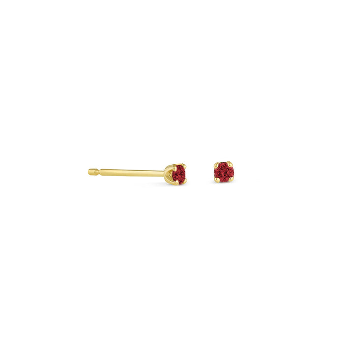 Micro Birthstone Stud Earring