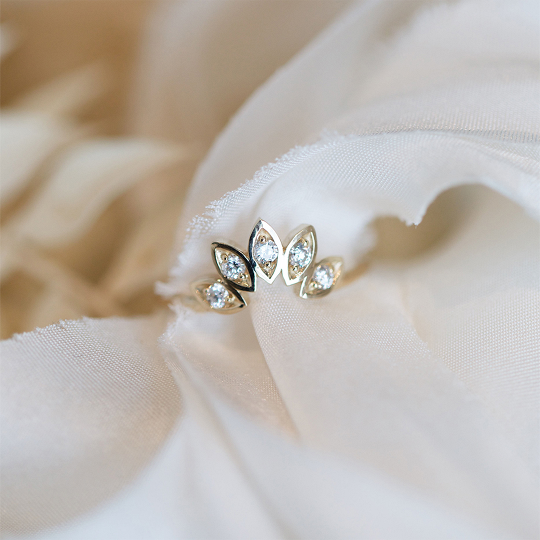 white lily diamonds Large Water Lily Diamond Ring