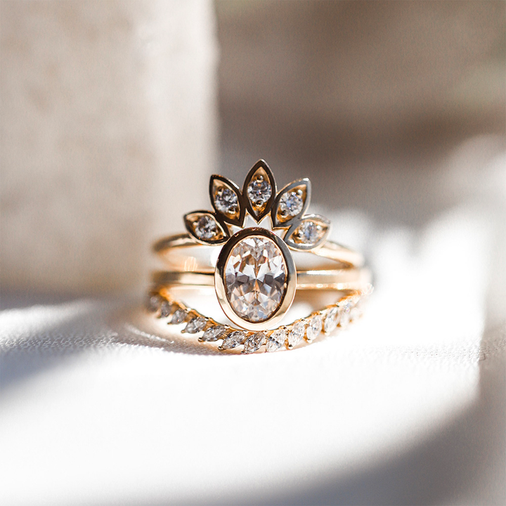 Large Water Lily Diamond Ring (Earth Mined) - Consider the Wldflwrs