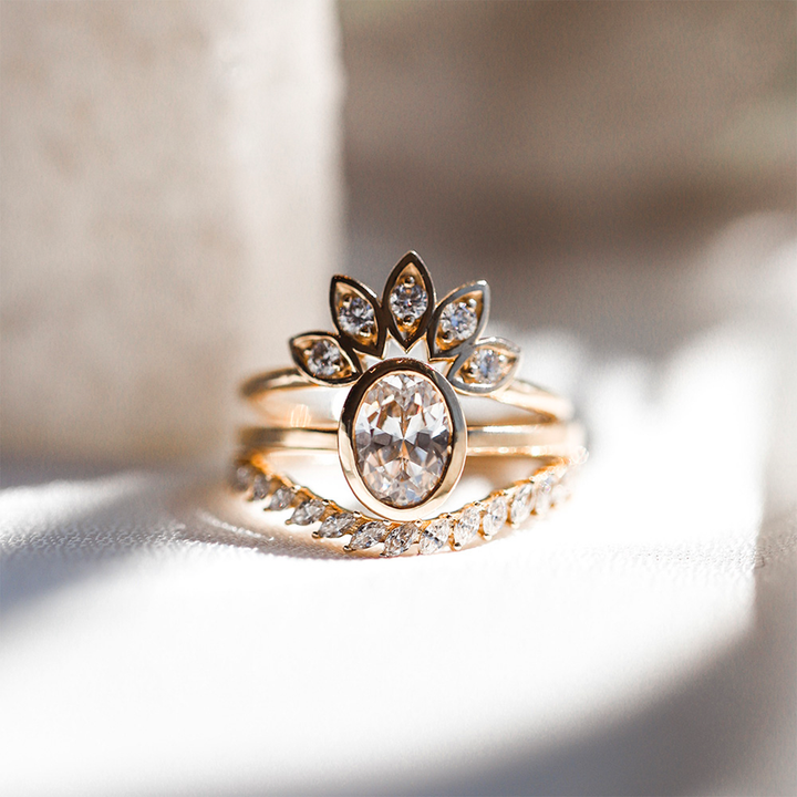 Large Water Lily Diamond Ring (Lab Grown) - Consider the Wldflwrs