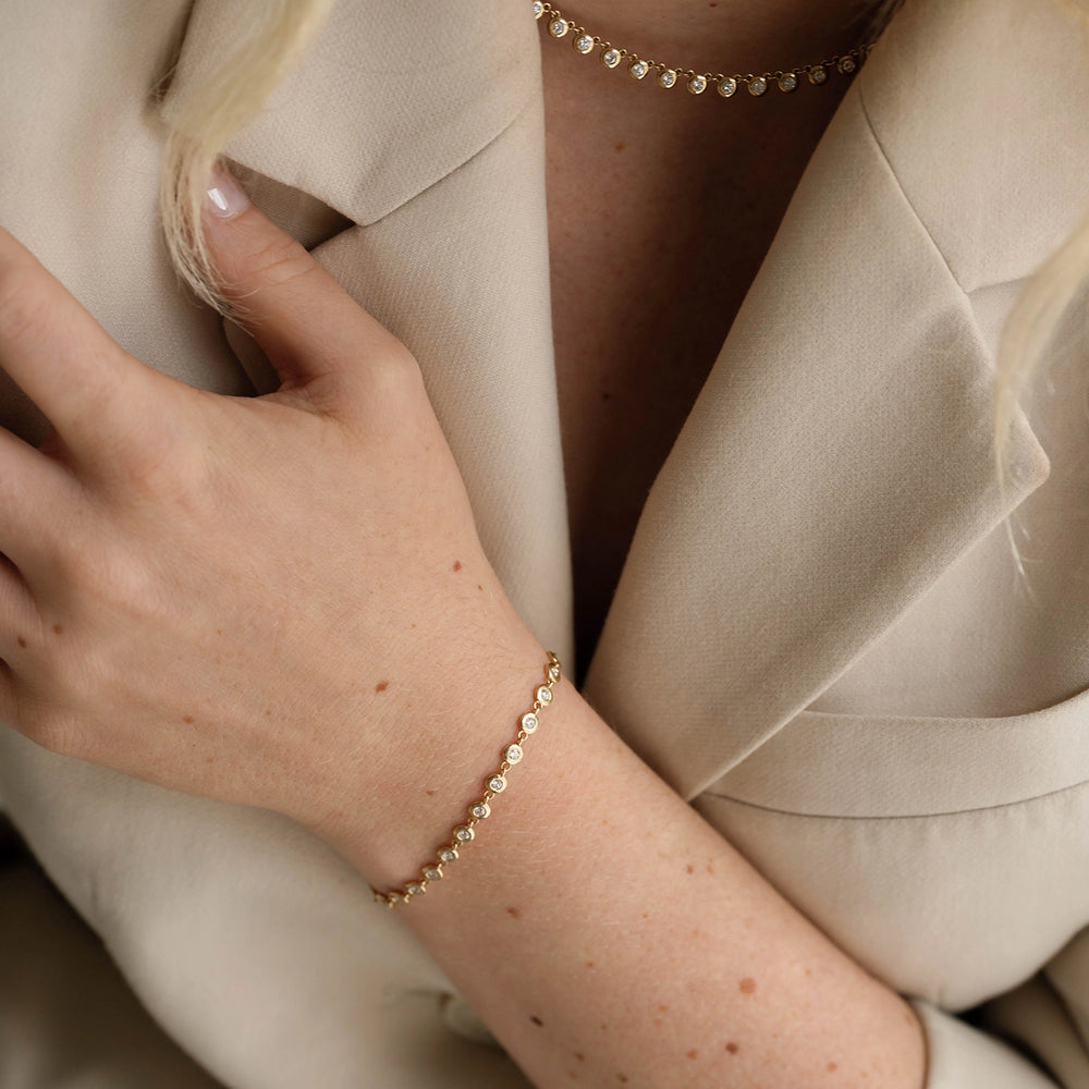 Birthstone Bezel Tennis Bracelet - Consider the Wldflwrs