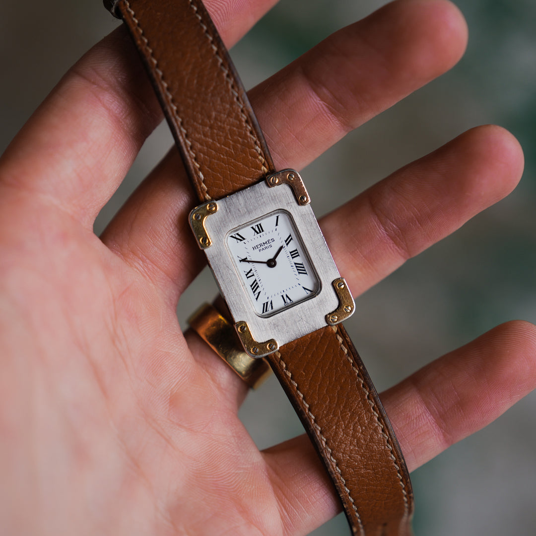 Hermès Croisière Two Tone Roman Dial Tank - Consider the Wldflwrs