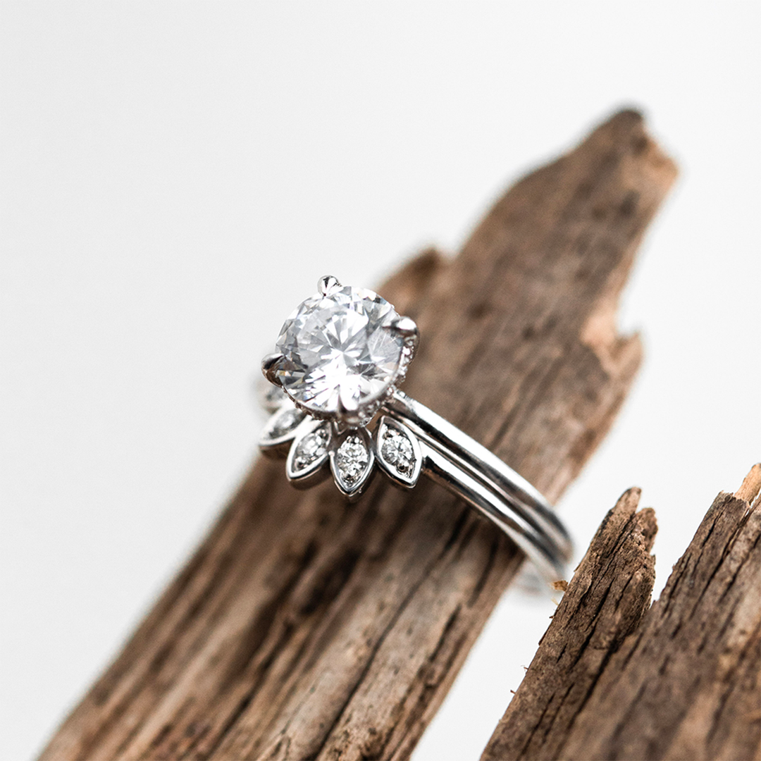 Water Lily Diamond Ring (Lab Grown) - Consider the Wldflwrs