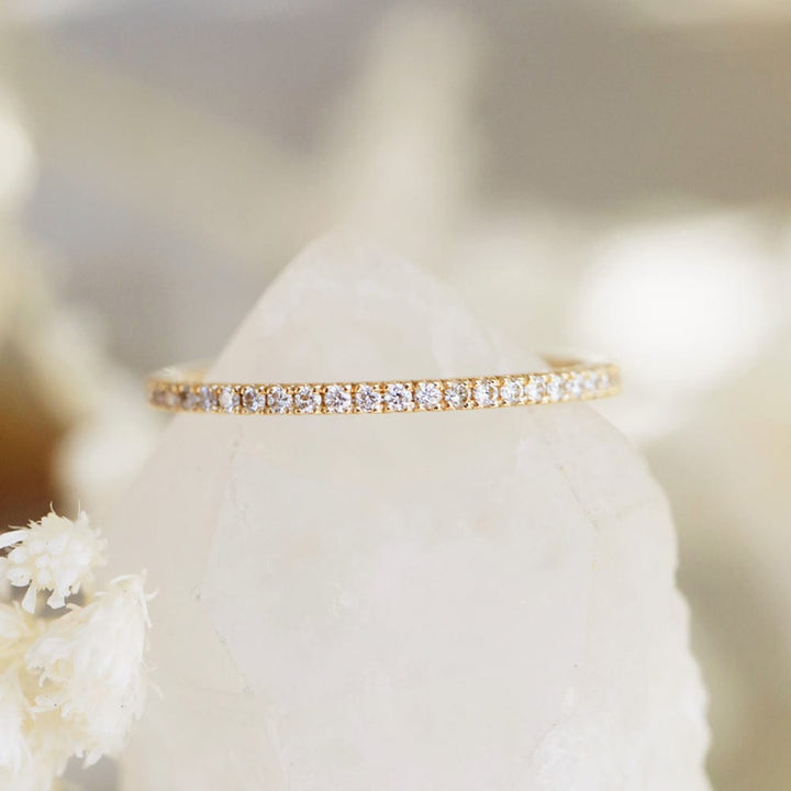 Lab Grown White Diamond Twinkle Band (Half-Eternity) - Consider the Wldflwrs