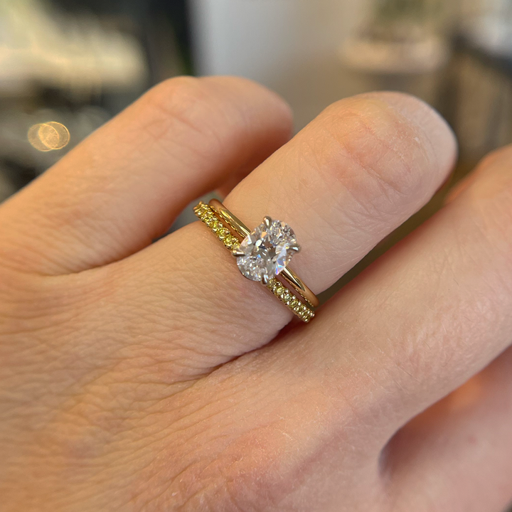 French Cut Yellow Diamond Ring - Consider the Wldflwrs