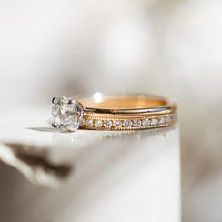 Earth-Mined Round Ziza Engagement Ring