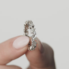 Large Pear Cluster Diamond Ring (Earth Mined)