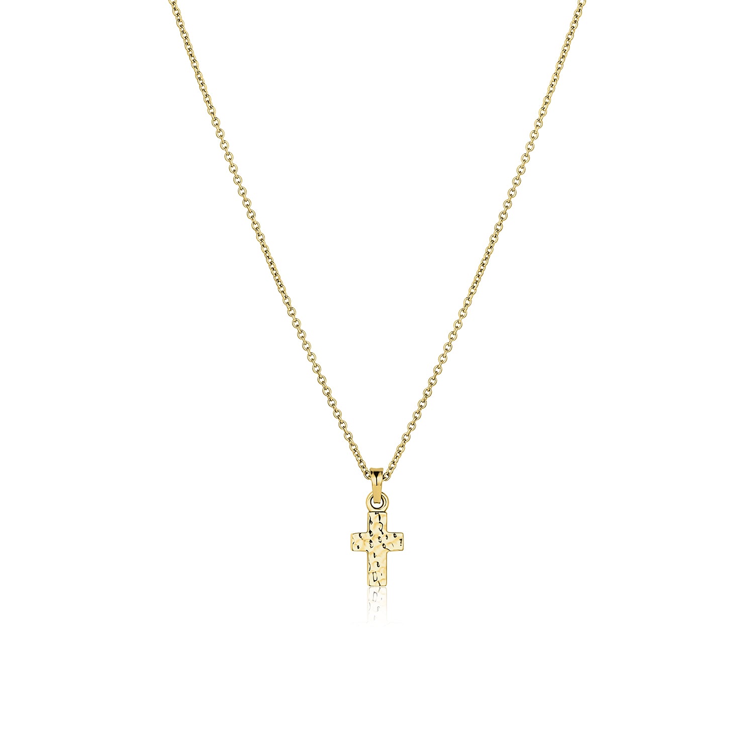 Small Hammered Cross Heritage Necklace - Consider the Wldflwrs