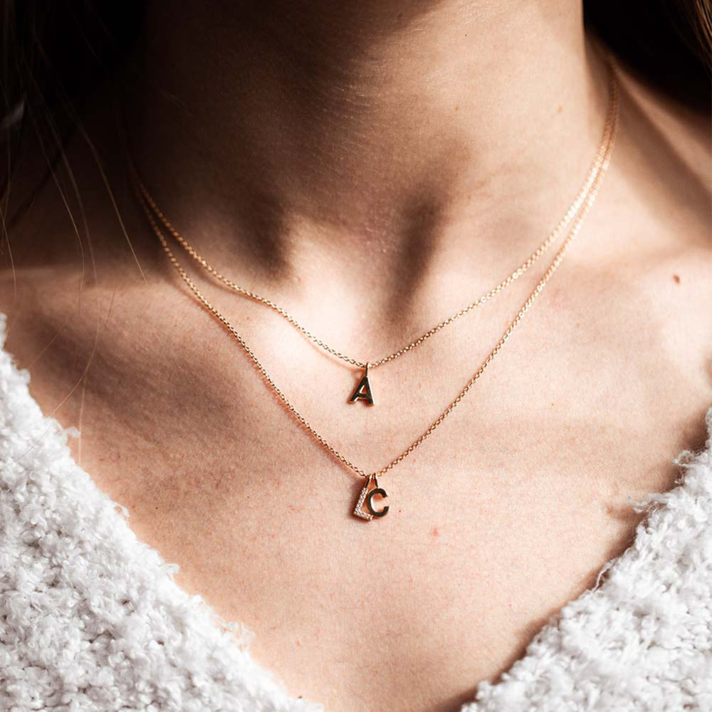 Plain Letter Necklace - Consider the Wldflwrs