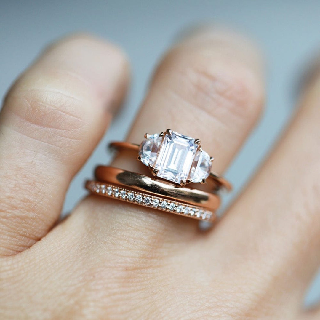 Varsha Engagement Ring (Earth Mined Side Diamonds) - Consider the Wldflwrs