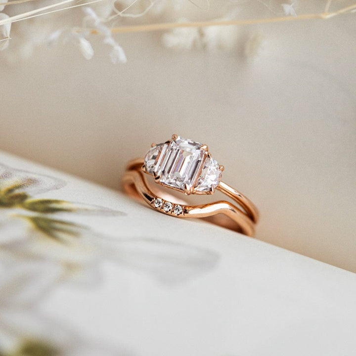 Varsha Engagement Ring (Earth Mined Side Diamonds) - Consider the Wldflwrs