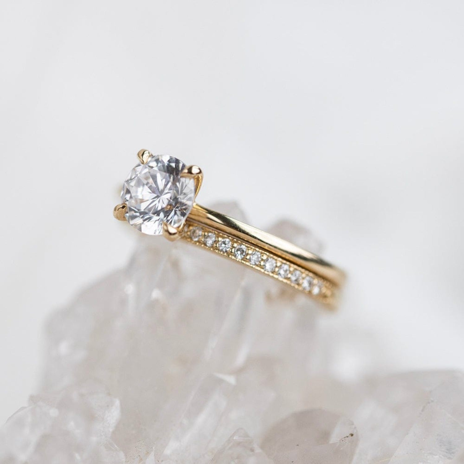 Round Diamond Solitaire Plus Engagement Ring with Milgrain 1 | McChristy  Jewelers | Columbus, NE