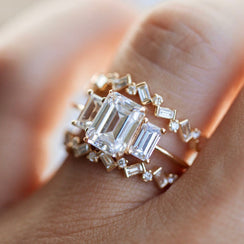 Baguette Cluster Diamond Ring