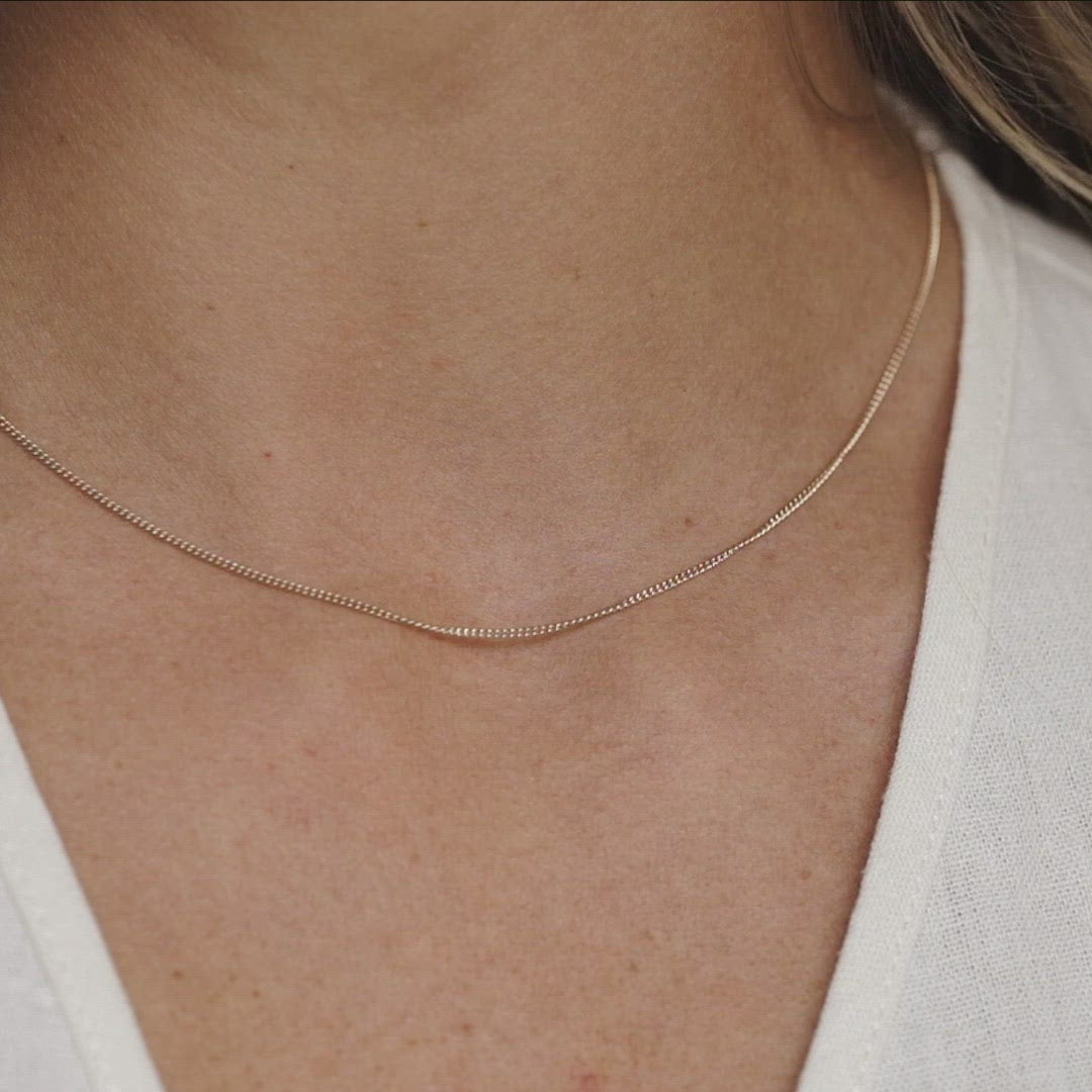 Skinny Mineral Curb Chain Necklace - Consider the Wldflwrs