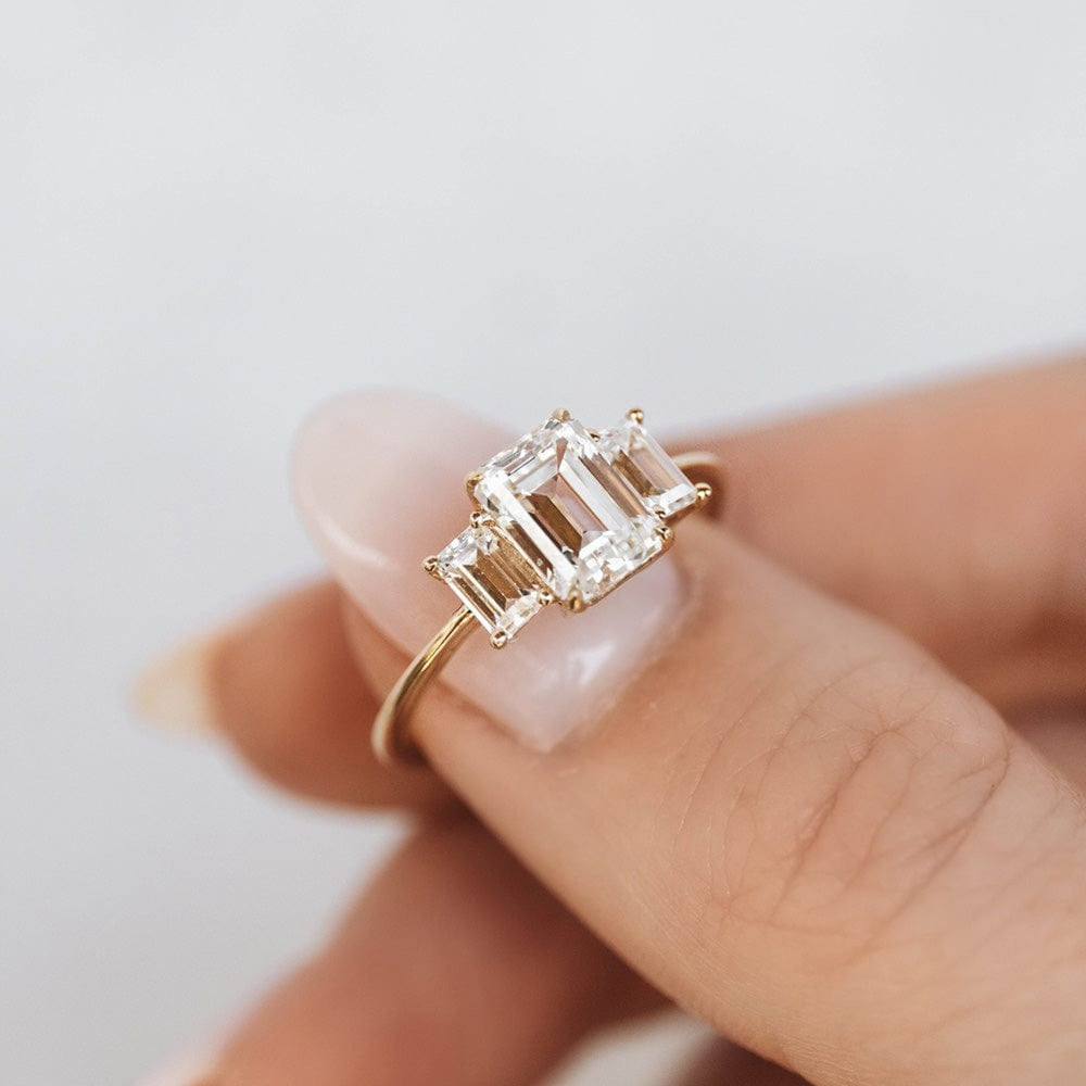 Holly Engagement Ring (Earth Mined Side Diamonds) - Consider the Wldflwrs