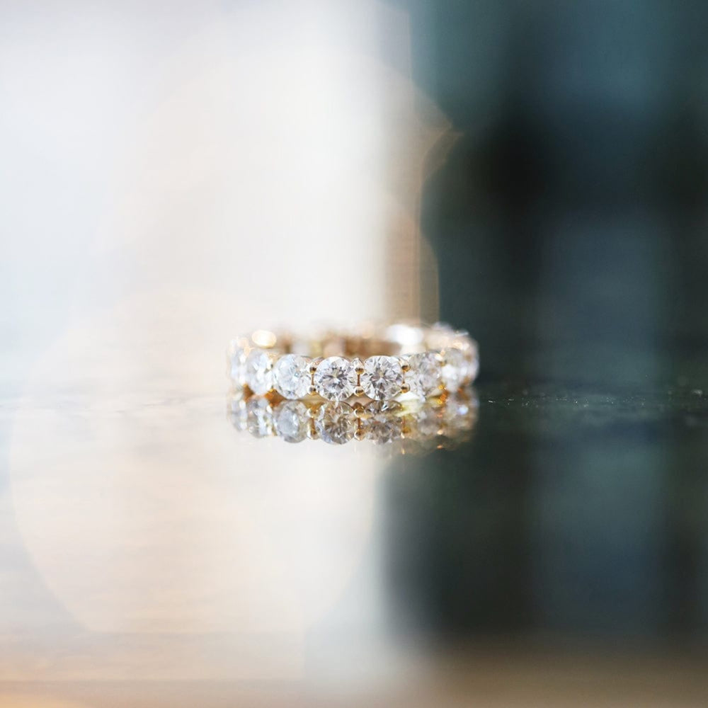 Round Cut Lab Grown Diamond Band (Half-Eternity) - Consider the Wldflwrs