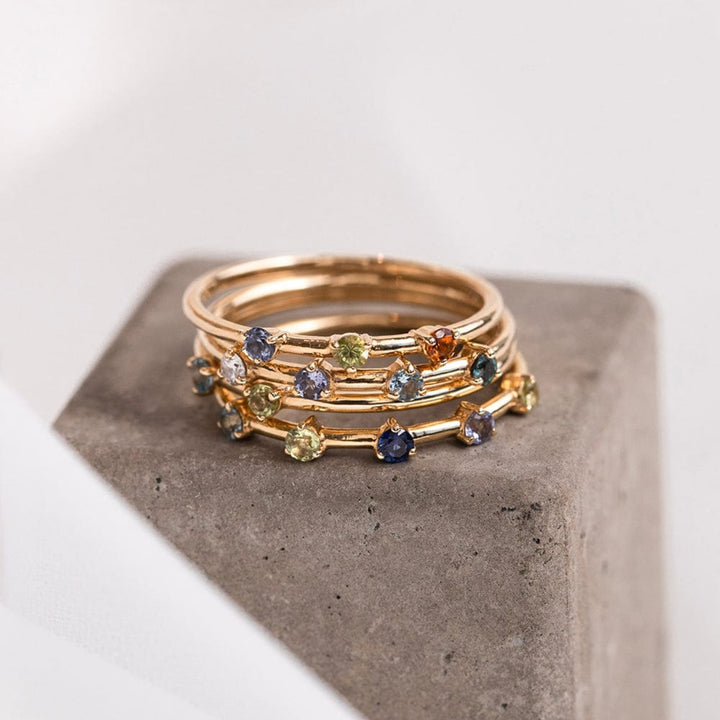Stacker Birthstone Rings Five Birthstone Stacker | Rings | Consider the Wldflwrs – CTWF